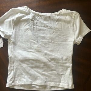 White SO shirt.  Size: XS. Never worn